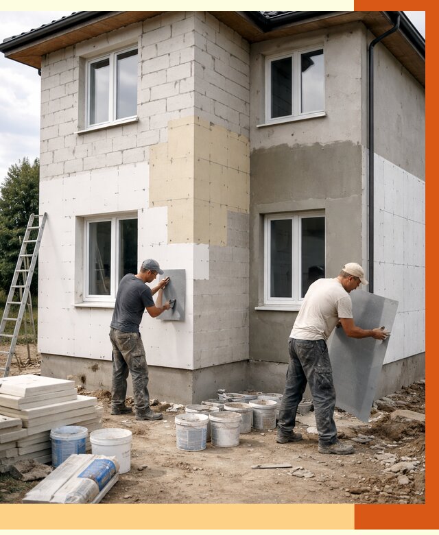 Утепление дома из газобетона в Ишимбае от 4259 руб./м² — заказать у ТепломастерШмб